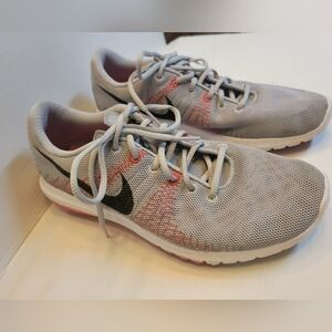 Nike Boys Flex Fury Running Shoes Gray Lace Up Mesh Sneakers Size 5Y